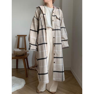 NOKCHA wool blend check coat(ロングコート)