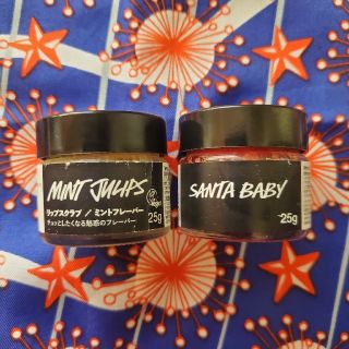 ラッシュ(LUSH)のLUSH リップスクラブ 2点セット ミントフレーバー サンタフレーバー(リップケア/リップクリーム)