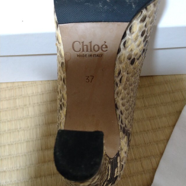 Chloe(クロエ)のクロエ　本革　パイソン　パンプス　ヒール　美品 レディースの靴/シューズ(ハイヒール/パンプス)の商品写真