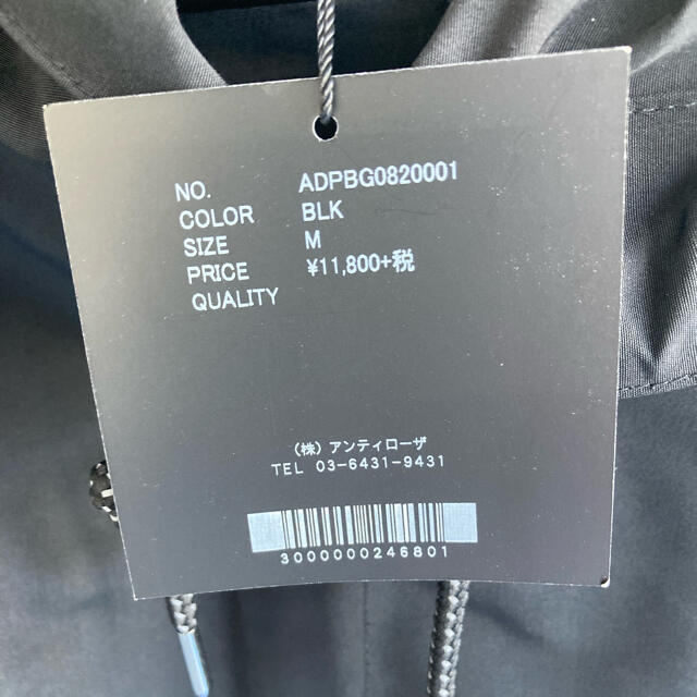 アドラー　リフレクタープリント　ナイロンコート　M ブラック　オーバーサイズ メンズのジャケット/アウター(ステンカラーコート)の商品写真