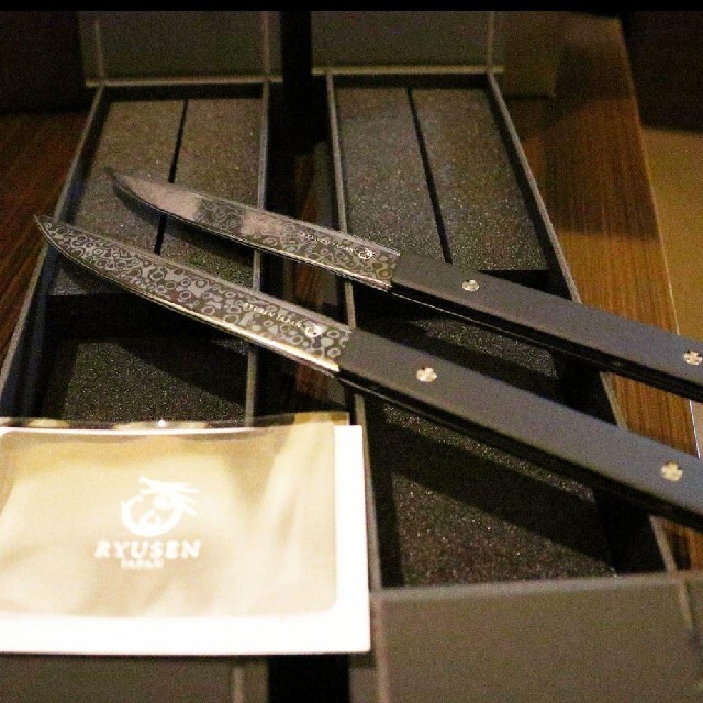 龍泉刃物ステーキナイフ 2本 カラーズ clubpetschile.cl