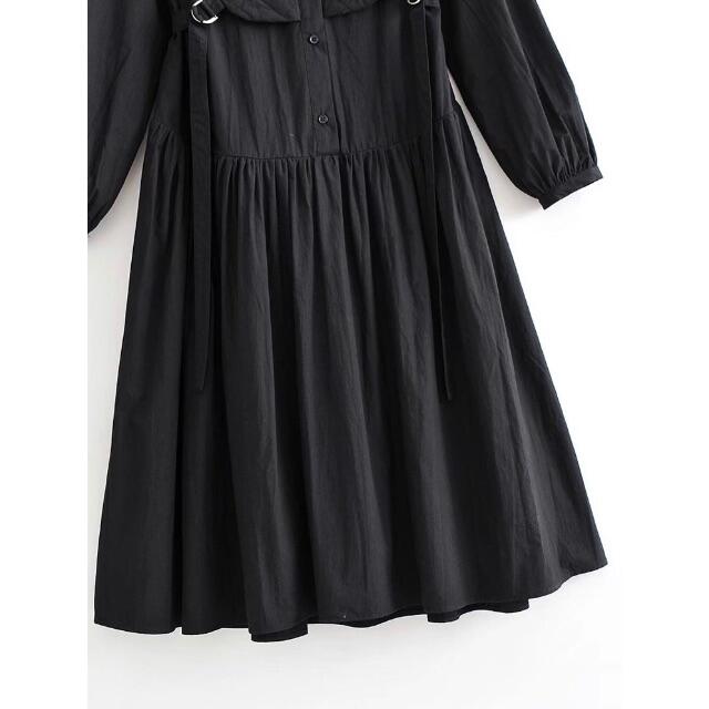 ZARA(ザラ)の🎃10月新作👻6396◆black ブラック キルティング 切り替え ワンピース レディースのワンピース(ひざ丈ワンピース)の商品写真