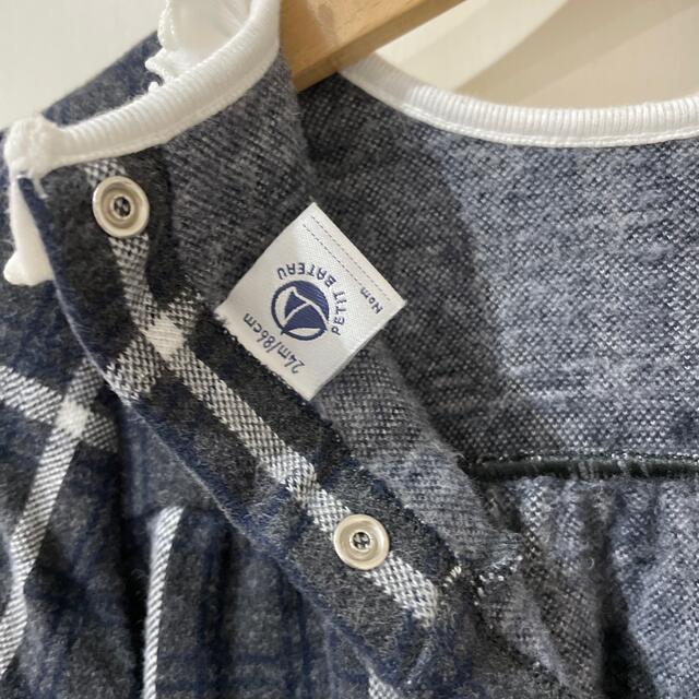 PETIT BATEAU(プチバトー)のPETITBATEAU 24m/86㎝ ワンピース キッズ/ベビー/マタニティのベビー服(~85cm)(ワンピース)の商品写真