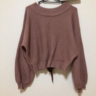 ダブルクローゼット(w closet)のニット セーター　ベージュピンク(ニット/セーター)