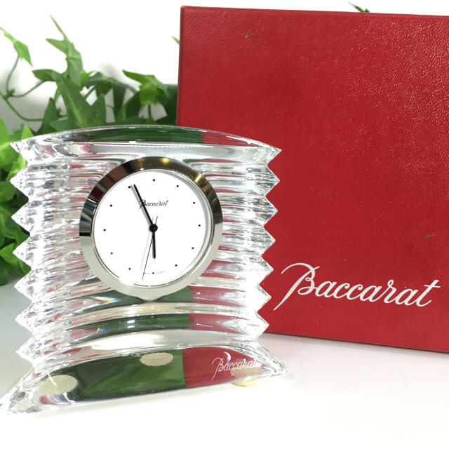 Baccarat(バカラ)の【正規品】Baccarat バカラ ラランド クロック 置時計 美品 インテリア/住まい/日用品のインテリア小物(置時計)の商品写真