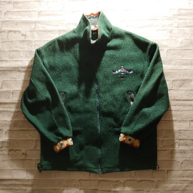 90s フェニックス フルジップ フリース ブルゾン 胸刺繍ロゴ ゆるダボ