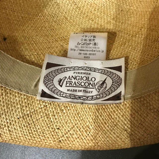MOONBAT アンジオーロ・フラスコーニ イタリア製 麦わら中折れ帽子