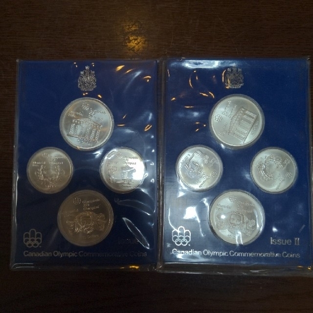 モントリオールオリンピック記念銀貨 ２セット 青青 貨幣