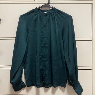 エイチアンドエム(H&M)のH&M グリーン ブラウス(シャツ/ブラウス(長袖/七分))