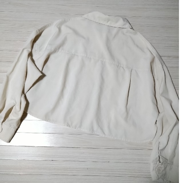 ジーナシス  リネンライクBIGシャツジャケット オフホワイト