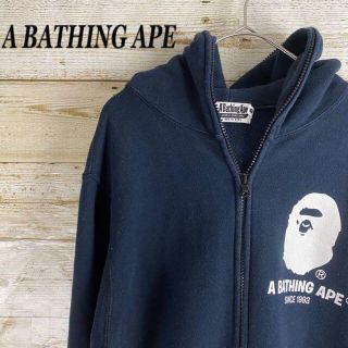 アベイシングエイプ(A BATHING APE)の《デカロゴ》A BATHING APE アベイシングエイプ　パーカー　ネイビー(パーカー)