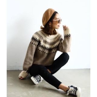 アンティローザ(Auntie Rosa)の【美品】ノルディック柄ニット(ニット/セーター)