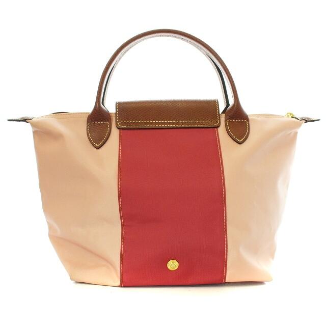 LONGCHAMP(ロンシャン)のロンシャン ル プリアージュ カスタム トートバッグ ハンドバッグ ピンク 茶 レディースのバッグ(ハンドバッグ)の商品写真