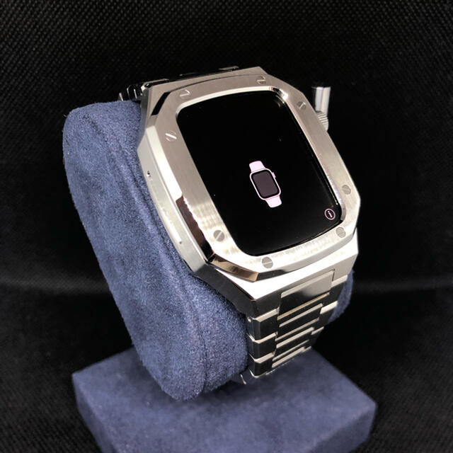 アップルウォッチ 44mm専用 高級 ステンレスベルトセット メタル カスタム メンズの時計(金属ベルト)の商品写真