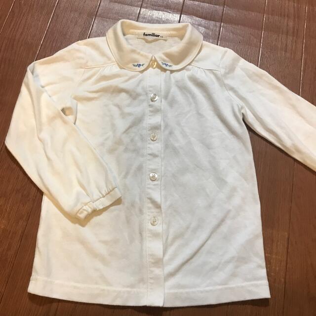 familiar(ファミリア)のファミリア　白　長袖　フォーマル キッズ/ベビー/マタニティのキッズ服女の子用(90cm~)(Tシャツ/カットソー)の商品写真