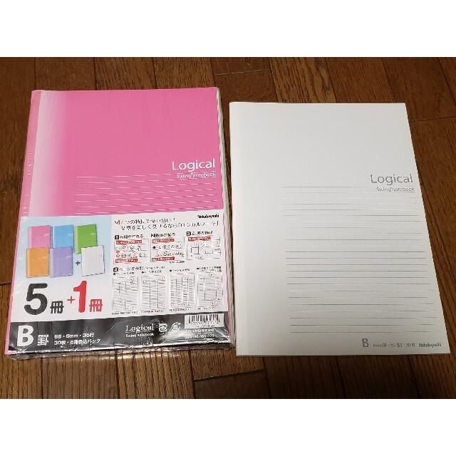 Logical ノート B罫 B5 6mm 35行 6冊セット インテリア/住まい/日用品の文房具(ノート/メモ帳/ふせん)の商品写真