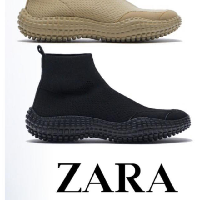 ZARA(ザラ)の未使用　ZARA ソックス　スタイルハイカットブーツ　 レディースの靴/シューズ(ブーツ)の商品写真