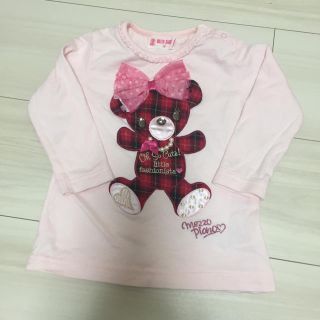 メゾピアノ(mezzo piano)のメゾピアノ パール ビジュー ロンT  80(Ｔシャツ)