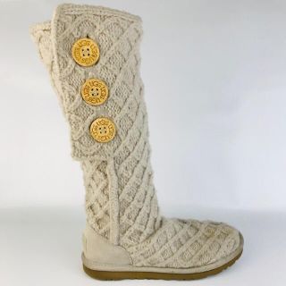 アグ(UGG)のUGG★Lattice Cardy 2way ボタン付ニットブーツ(23㎝)(ブーツ)