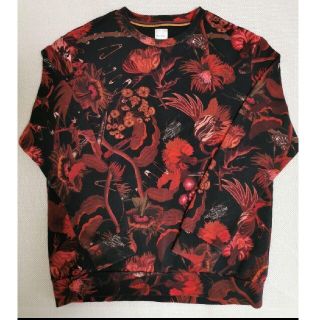 ポールスミス(Paul Smith)のポールスミス　トレーナー　花　プリント　フラワー　赤　モード　オーバーサイズ(スウェット)