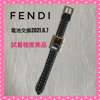 フェンディ(FENDI)の【匿名配送】フェンディ オロロジ レディース クォーツ 腕時計 黒文字盤(腕時計)