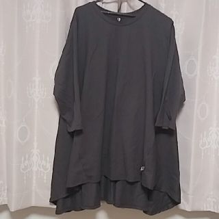 シマムラ(しまむら)の後ろフレア七分袖カットソーCOTTON USA👚大きいサイズ(カットソー(長袖/七分))