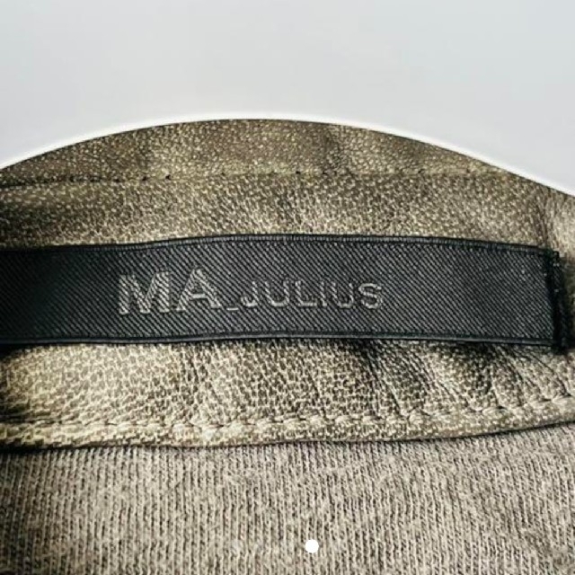JULIUS(ユリウス)のJULIUS ユリウス レザー切り替え シングルライダースジャケット ブルゾン メンズのジャケット/アウター(ブルゾン)の商品写真