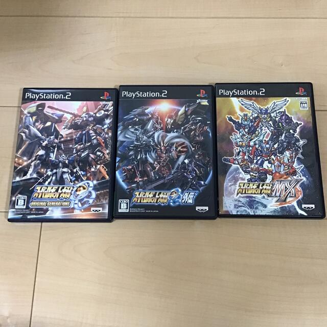 PlayStation2(プレイステーション2)のPS2 スーパーロボット対戦　3本セット　中古 エンタメ/ホビーのゲームソフト/ゲーム機本体(家庭用ゲームソフト)の商品写真