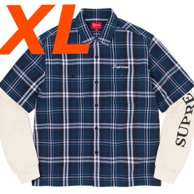 supreme thermal work shirt plaid XL