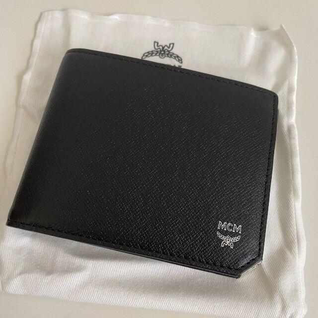 折り財布 【新品・未使用】MCM メンズ 二つ折り財布 ブラック
