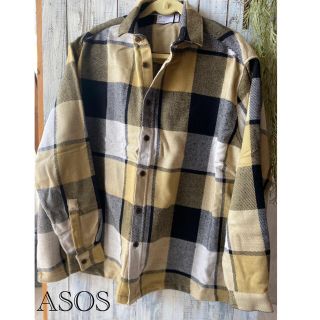 エイソス(asos)の新品＊海外入荷＊ASOS オーバーサイズウールチェックシャツ(シャツ)