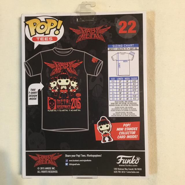 BABYMETAL(ベビーメタル)のベビーメタル ファンコ社「POP!TEE」Tシャツ Mサイズ エンタメ/ホビーのタレントグッズ(ミュージシャン)の商品写真