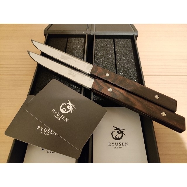龍泉刃物ステーキナイフ ２本　SK04天然木柄 | フリマアプリ ラクマ