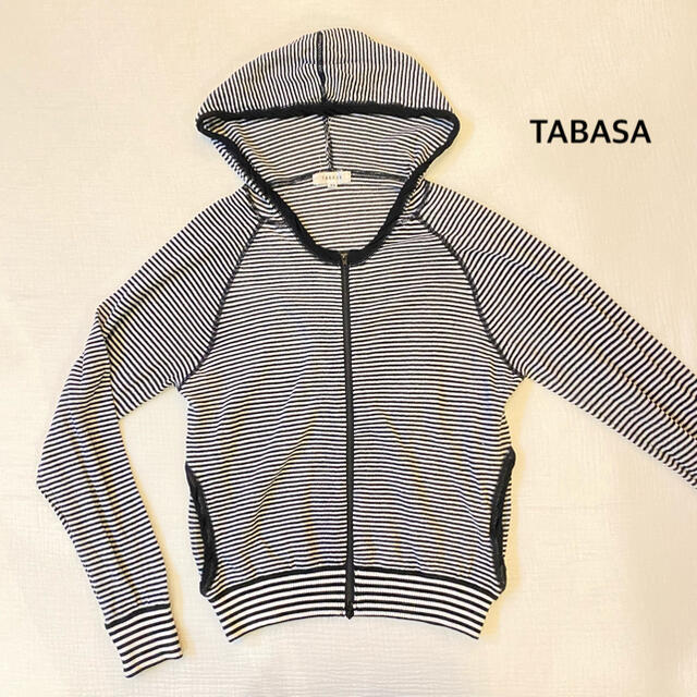 超美品！TABASA パーカー　34サイズ　コットン100% ボーダー