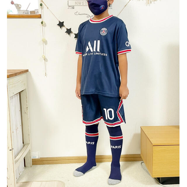 サッカーユニフォーム 子供 キッズ エムバペ パリサンジェルマン 140cm k