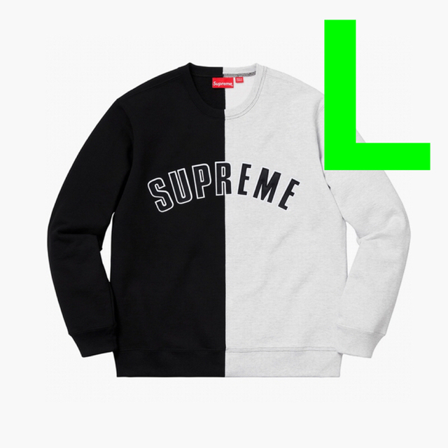 Supreme Split Crewneck Sweatshirt L