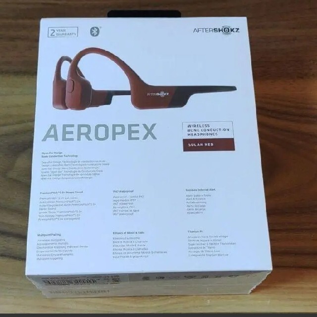 新品未開封　AFTERSHOKZ AEROPEX SOLAR RED