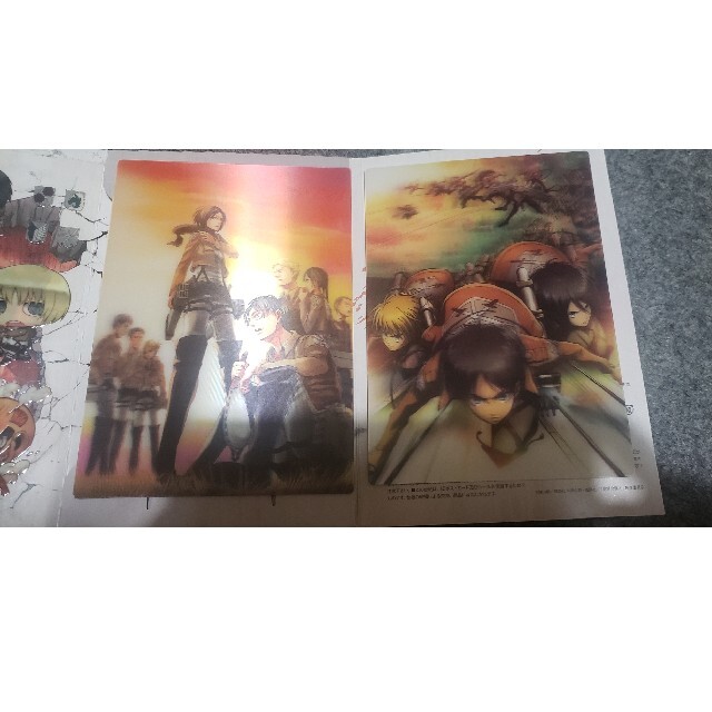 進撃の巨人　3Dポストカード2枚目&シール4枚 エンタメ/ホビーのアニメグッズ(その他)の商品写真
