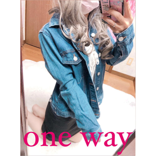 one*way(ワンウェイ)の4089.one way デニムジャケット シンプル 定番 レディースのジャケット/アウター(Gジャン/デニムジャケット)の商品写真