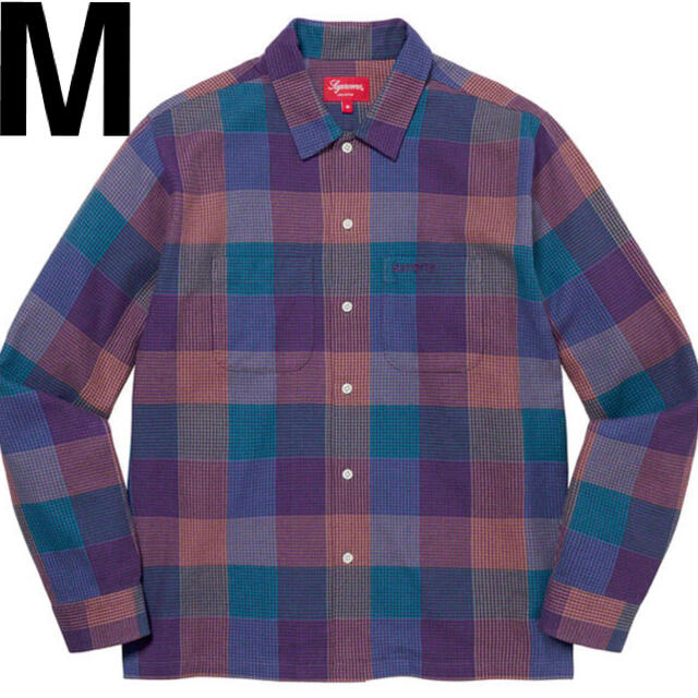 supreme plaid flannel shirt dusty pink M