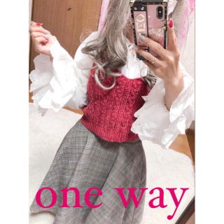 ワンウェイ(one*way)の4099.one way ニットトップス ショート丈キャミソール(キャミソール)