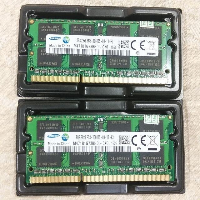 8GBメモリ電圧新品 Samsung 16GB(8GB×2 )PC3-10600s 送料無料