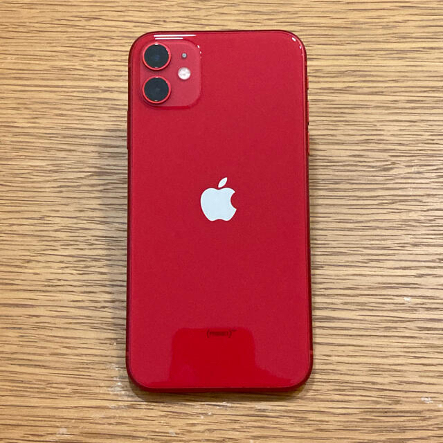 Apple(アップル)のiPhone 11 RED 64GB SIMフリー　Appleストア　正規品 スマホ/家電/カメラのスマートフォン/携帯電話(スマートフォン本体)の商品写真