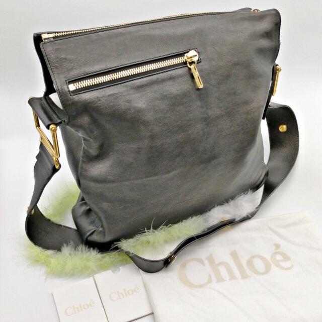 ほぼ未使用【美品】Chloe クロエ ショルダーバッグ 黒 レザー 斜め掛けOK