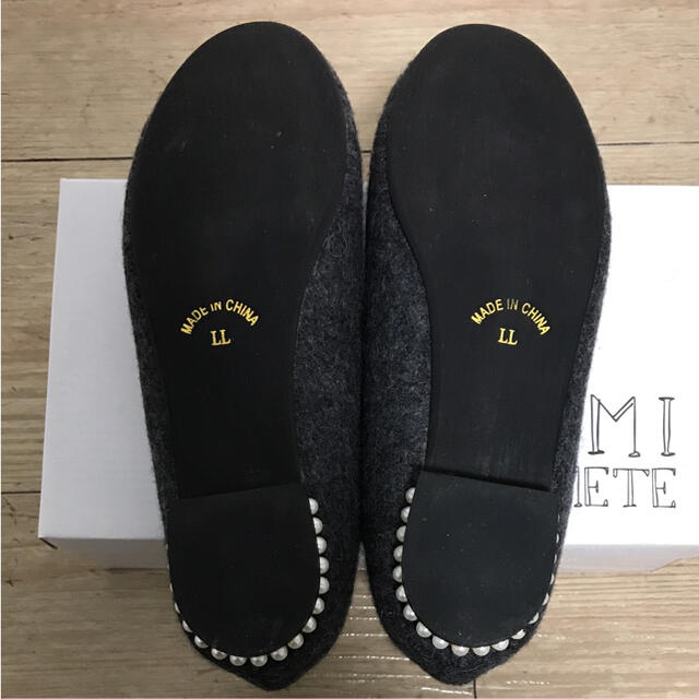 MIMIMEMETE（ミミメメット） パールヒール リボンステッチパンプス レディースの靴/シューズ(ハイヒール/パンプス)の商品写真