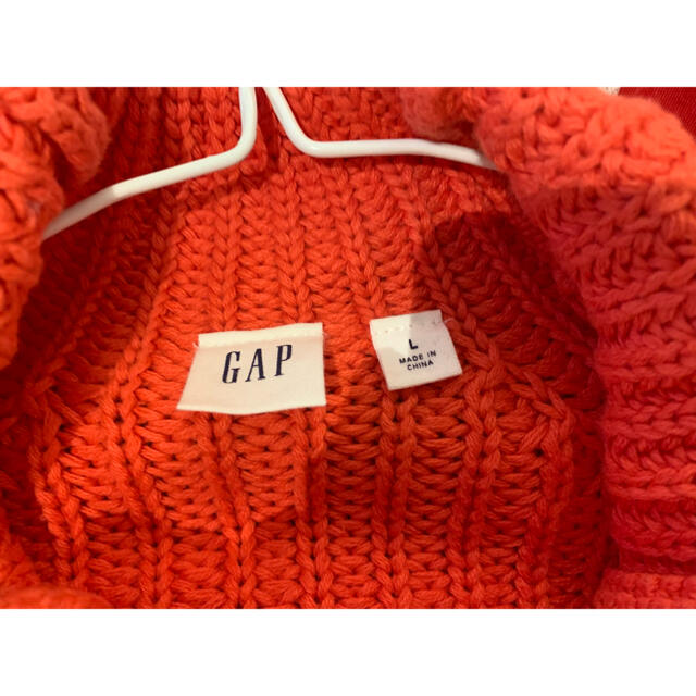 GAP(ギャップ)のGAP タートルネック　ニット　セーター　オレンジ　ロング丈　ミディアム レディースのトップス(ニット/セーター)の商品写真