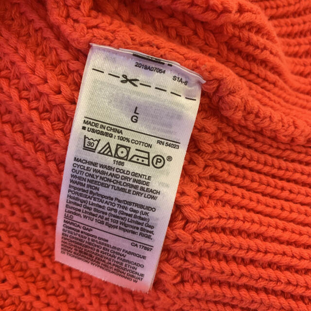 GAP(ギャップ)のGAP タートルネック　ニット　セーター　オレンジ　ロング丈　ミディアム レディースのトップス(ニット/セーター)の商品写真