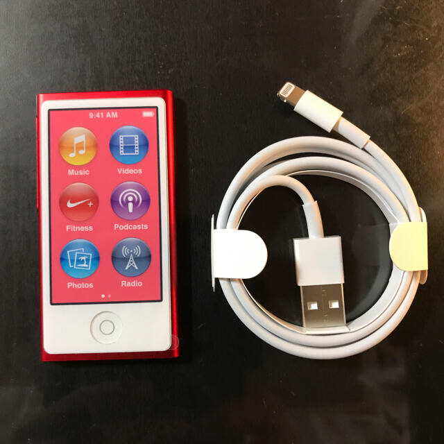 Apple(アップル)の（新古品）Apple ipod nano 第7世代 PRODUCT RED スマホ/家電/カメラのオーディオ機器(ポータブルプレーヤー)の商品写真