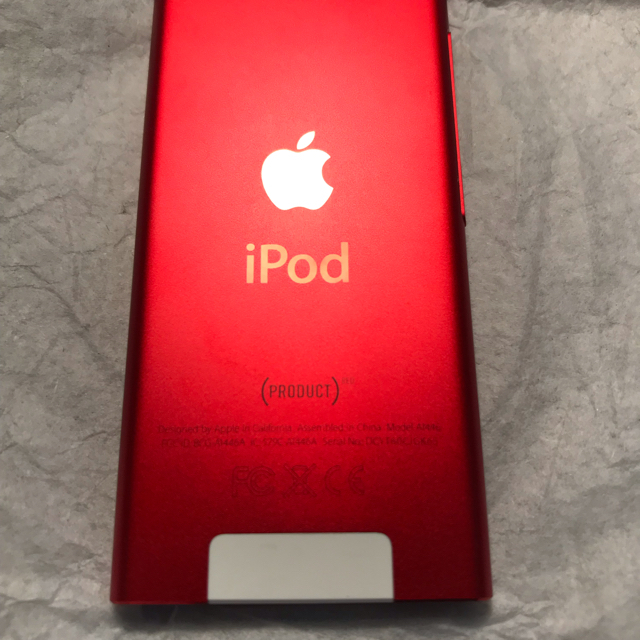 Apple(アップル)の（新古品）Apple ipod nano 第7世代 PRODUCT RED スマホ/家電/カメラのオーディオ機器(ポータブルプレーヤー)の商品写真