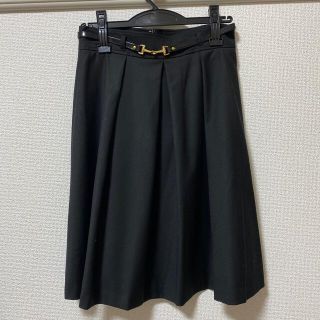 スーツカンパニー(THE SUIT COMPANY)の美品　ギャザースカート　スーツカンパニー(ひざ丈スカート)